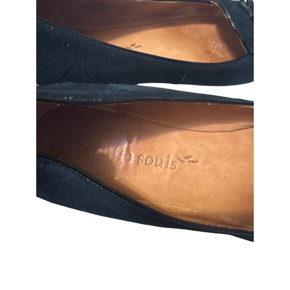 Gentle Souls‎ Womens Black Suede Loafers With Bow Detail Size 9.5M - Picture 6 of 8